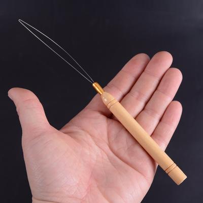 2 Stück Mikro Ringe Schlaufenwerkzeug Einfädler Ziehnadel Verwendet mit Haarzange und Perlen für Echthaar Federverlängerungswerkzeuge