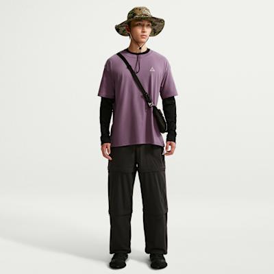 Nike ACG Quick Dry T Shirts Men's Dust Purple Crew Neck Moderate