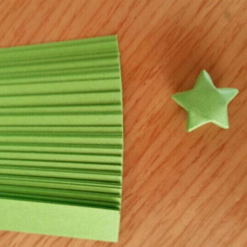 80Pcs/lot Handcraft Origami Lucky Star Paper Strips Quilling Decoration Random Colors