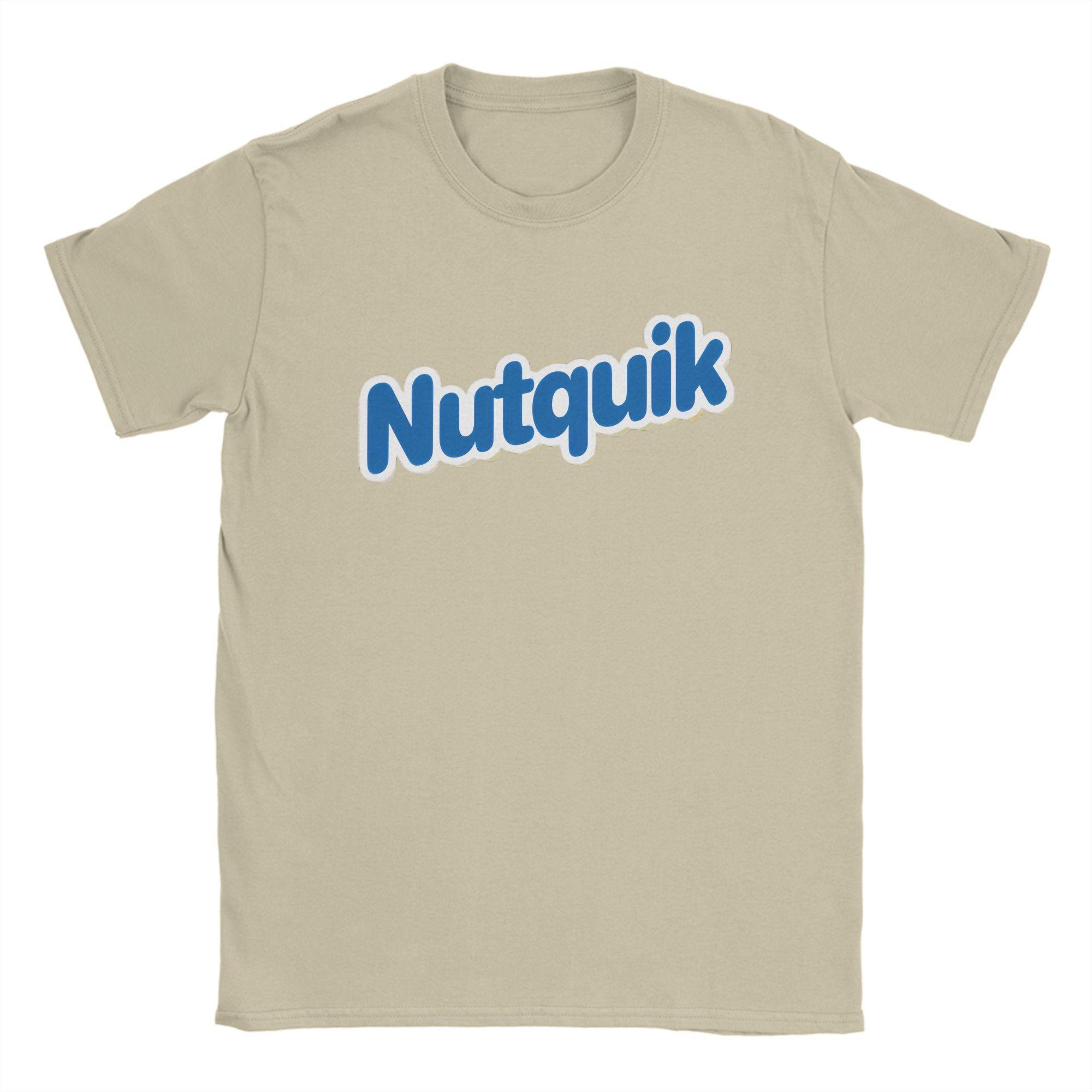 Мужские футболки Nesquik Шоколадное Молоко Чистый Хлопок Повседневные с Коротким Рукавом С Круглым Вырезом Новое Поступление Футболки M