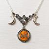 Fashion Moon Crystal Pendant Necklace For Women With Geometric Design And Cross Chain