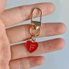 1PC Lobster Buckle Gift Metal Party 26 English Letters Keychain Marker Heart Shaped Red Love Keychain Design DIY Creativity