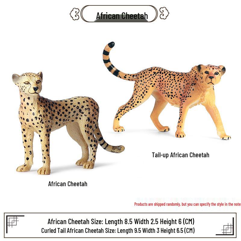 Wildlife Simulation Model: Tiger, Lion, Panda, Elephant, Rhinoceros, Kangaroo, Leopard, Horse, Sheep Toy Set