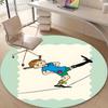 1pc Pippi Longstocking2 Design Printed Area Round Carpet for Bedroom Living Room Home Decor Rugs Mat Non Slip Mat Rug for Bedside