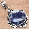 Pendant Sodalite Multi Color Gemstone Valentine'Day Silver Jewelry 2.25"