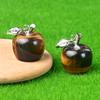 Natural Semi Precious Stone Crystal Mini Apple Pendant for DIY Pendant Thanksgiving Gifts Room Office Decoration Collectibles