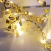 1pc 2m/78.7in 20led Simulation Golden Leaf Decoration String Lights, Birthday Party Ramadan Christmas Festival Decoration String Lights