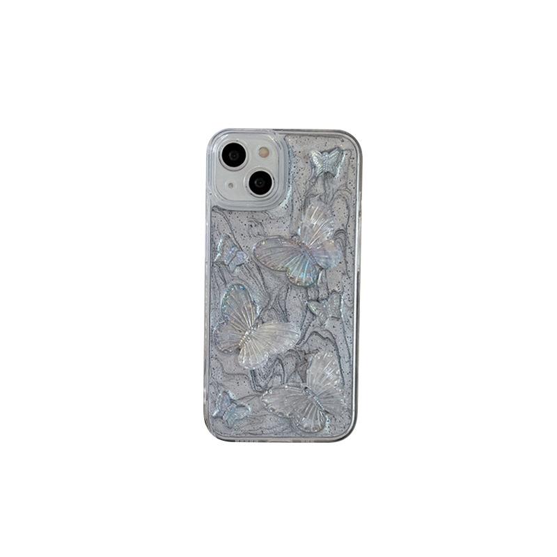 Personalized Mobile Phone Case For Iphone16 Apple 17 Butterfly Wind Light Luxury 15 Fine Hole Women 14