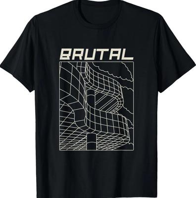 Brutal, Brutalistische Architektur, Mid-Century Architekten T-Shirt, Größe S-4XL