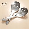 Leichtes Utensil für Picknick 5-in-1 Edelstahl-Schlitzlöffel, Multifunktions-Küchenwerkzeug mit Reibe, Sieb, Anti-Rutsch-Griff Kochlöffel