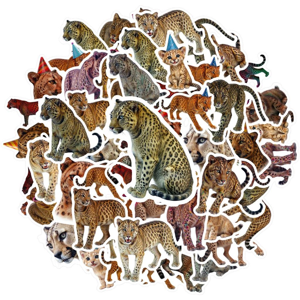 35pcs-70pcs Realistic Wildlife Stickers Party Big Cats Animal Stickers Stickers For Guitar Laptop Helmet Skateboard