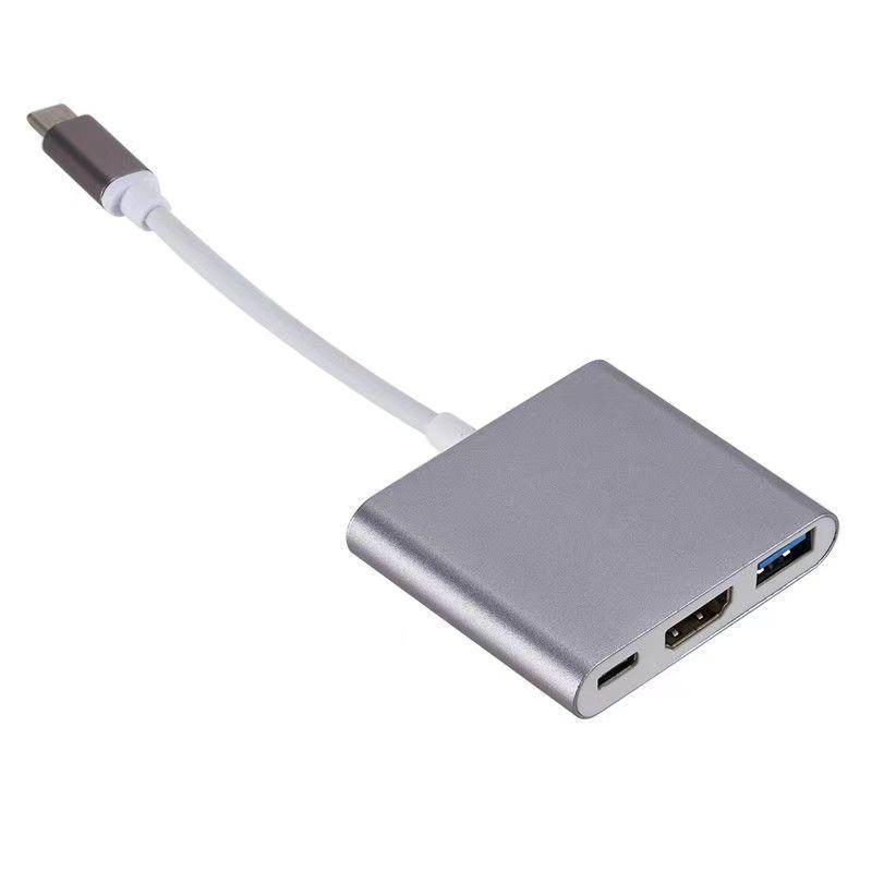 USB-C Docking Station with HDMI, Screen Mirroring, Card Reader, RJ45 Network Adapter