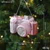 Glitter Accent Plastic Hanging Pendant Plastic Holiday Tree Decoration  Christmas Tree Decor
