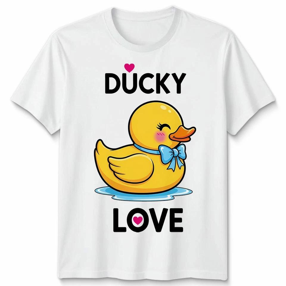 Ducky Love Rubber Duck Animals Mens T Shirt Womens Tee Graphic Tee 8 M