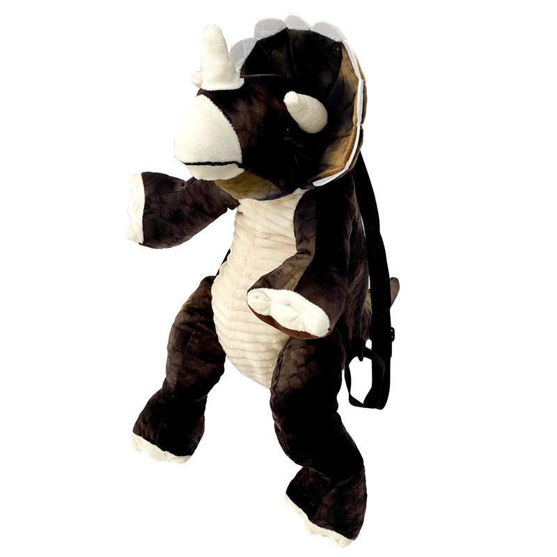 Winter Children's Dinosaur Plush Toy Bag - Tyrannosaurus & Triceratops Gift for Kids