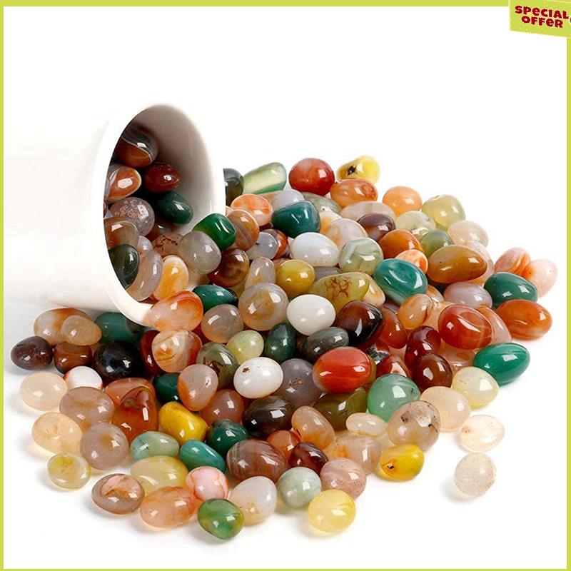 A34R Natural Decorative Colorful Agate Stones For Landscape Decor Rocks DIY Handmade, Decoratisve Fish Tanks, Vase Fillers Multi
