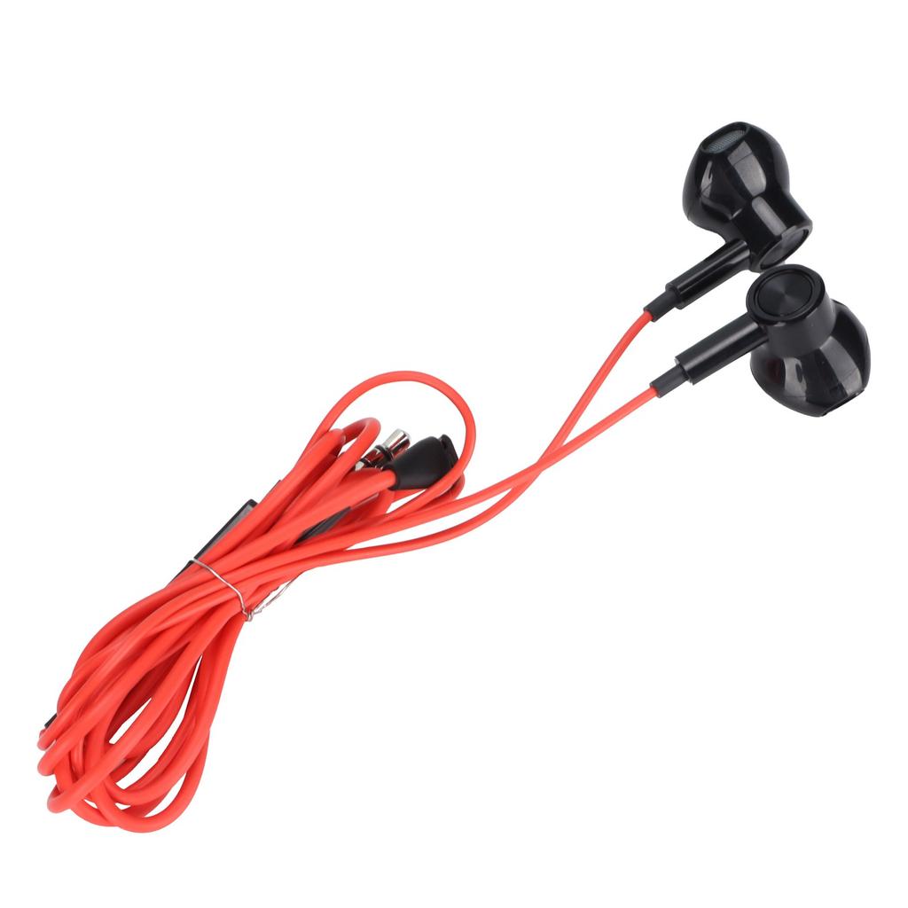 ME530 Wired Earphone 3.5mm Heavy Bass Earbuds with Volume Control for Android PhonesRed