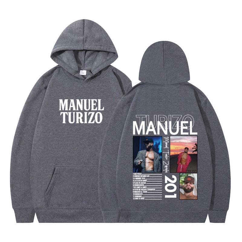 Rapper Manuel Turizo Tour 2025 Fashion Graphics Hoodie Men Women Gothic Punk Casual Pullover Long Sleeves Hip-hop Sweatshirts