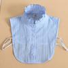 Vintage Stand Fake Collar Shirt Women Lace Lapel Detachable Collars For Women Black False Collars Woman Half Shirt Blouse
