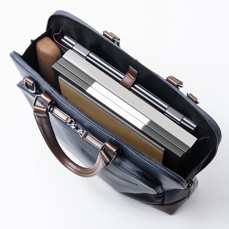 Sanwa 2-Way Leather Business Laptop Bag