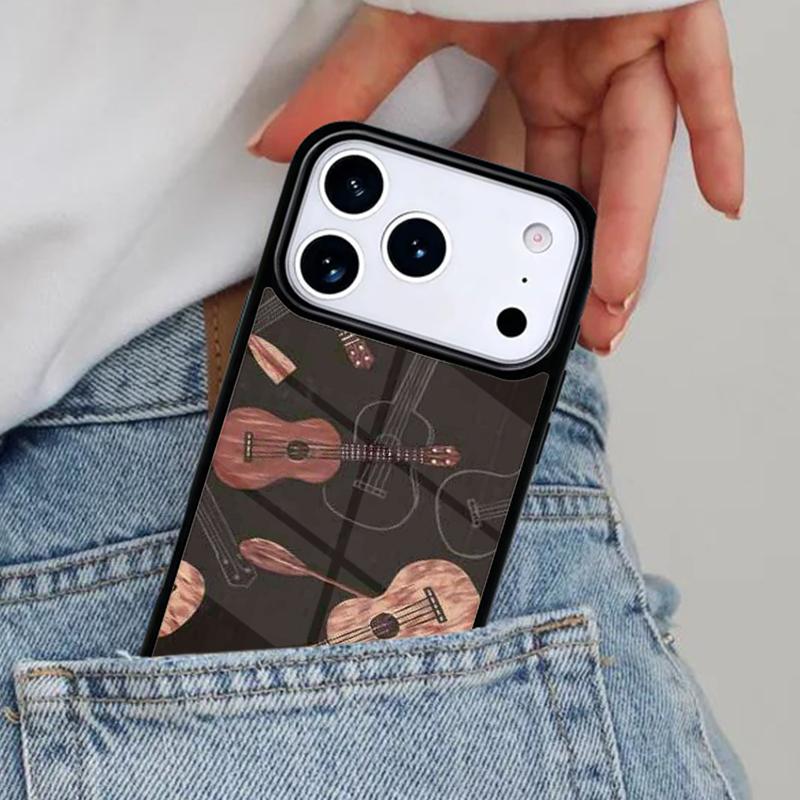 Musical Violin Guitar soft Phone Case for iPhone 17ProMax 12 13 14 15 16e 17 Pro Max Plus Air Cover