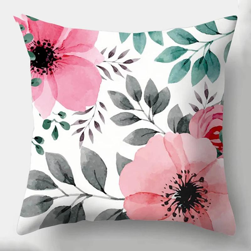 Elegant Fashion Floral Decoration Pillowcase Sofa Cushion  Living Room Bedroom Decoration Cushion Cover Home Decor