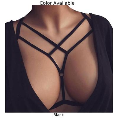 Adjustable Bra Cutout Fitness Hollow Out Polyester