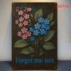 Vintage Floral Metal Wall Sign Bedroom Decor