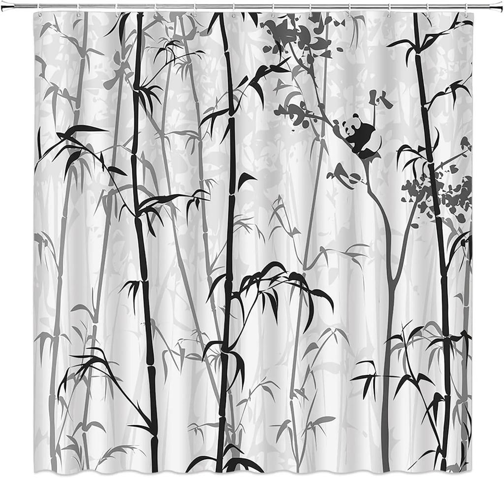 Paw Print Shower Curtain Gray Cat Dog Footprint Cute Lovely Pet Lover Cartoon Abstract Polyester Fabric Bathroom Decor Curtain