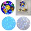 Holographic Earth Clock Silicone Mold DIY Round Clock Pendant Mold Epoxy Resin Mold for Making Crafts Decoration