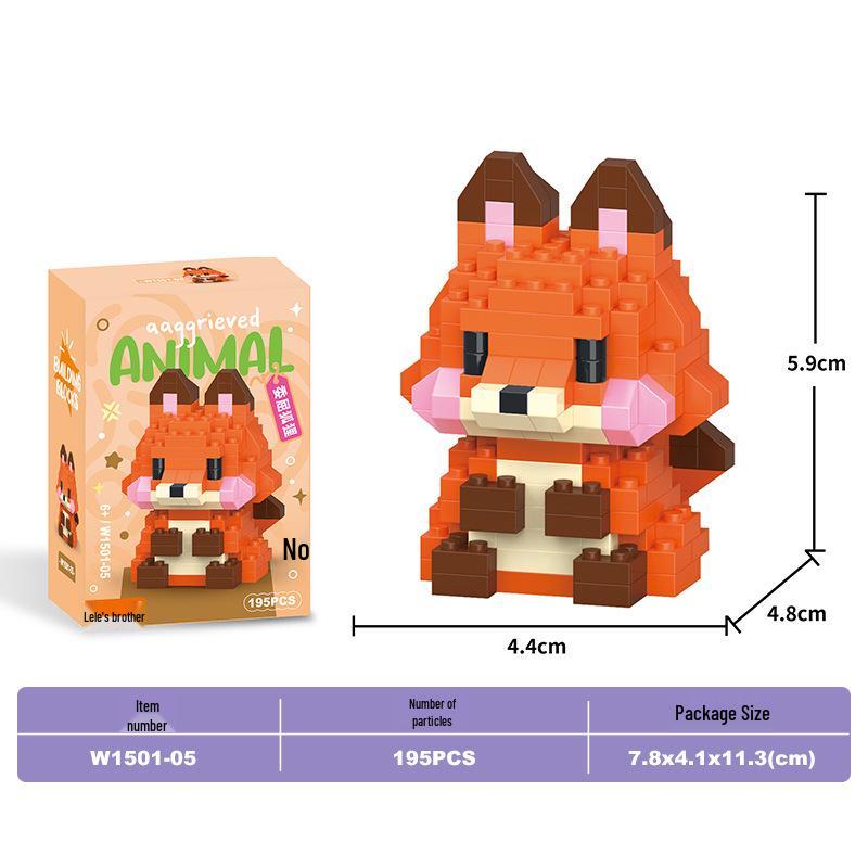 Lele Brothers Micro Building Blocks - Educational Small Animal Sets for Kids, Compatible with Lego, Boys' Toy Gifts