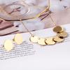 LUXUKISSKIDS Stainless Steel Round Paillettes Trendy Necklaces Earrings Sets Jewelry Set Gold/Silver Color For Lovers Woman Gift