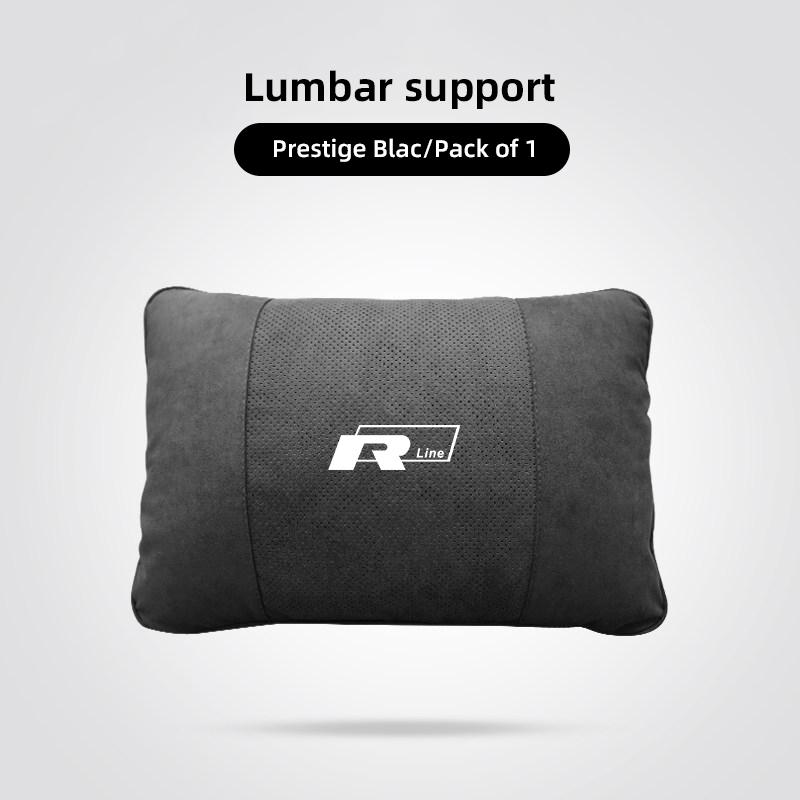 Car Suede Headrest Seat Neck Pillow Head Support For VW Tiguan Arteon Taigo Caddy CC e-up Golf Polo Passat Jetta Amarok Hub Cap
