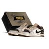 Air Jordan 1 Leather Cushioning Abrasion Resistant Cushioning, Wear Resistant Low Top Vintage Basketball Shoes HF5753-221(TeamA-S-BOX)