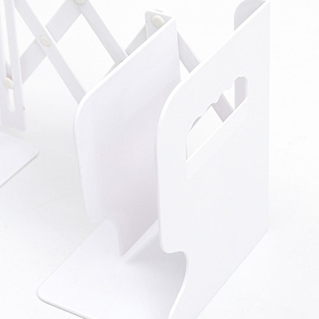 Adjustable Bookend Multifunctional Space Saving Expandable Book Ends Holder with Pen Container for Home Study