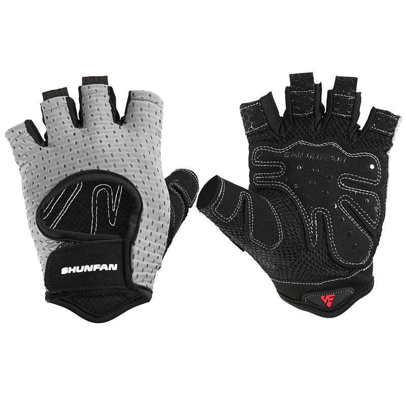 

Gym Fitness Gloves Weight Lifting Female Gentlemen Crossfit Workout Bodybuilding Half Finger Hand Protector Breathable Professio Practical Use XL сірий