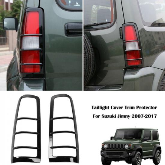 2pcs Rear Taillight Lamp Trim Cover For Suzuki Jimny 2007-2017 Black Accessories