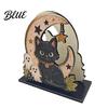 Halloween Themed Table Decor Wood Napkin Holder Vintage Rustic Dispenser Organizer Spooky Ghost Black Cat Kitchen Organizer Boo Tissue Stand