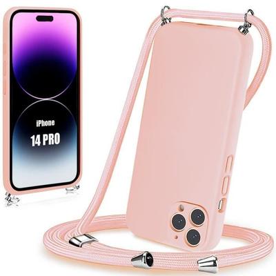 Protective Case - E.F.CONNECTION - for iPhone 14 Pro - Flexible - Silicone - Pink
