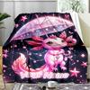 1PC Custom Name Fantasy Axolotl Umbrella Flannel Blanket Versatile,all-season Throw Suitable for the Living Room,bedroom,camping,travel,and Gift