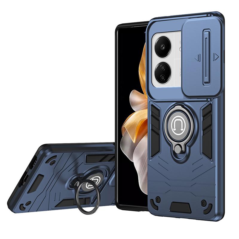For Redmi 13C Luxury New Armor Magnetic Shockproof Case For Redmi 13C Camera Lens Protective Phone Cover For Redmi 13C Cases