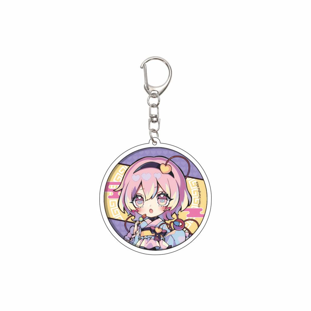 55MM Anime Touhou Project Keychain Saigyouji Yuyuko/Kirisame Marisa Key Chain Acrylic Model Plate Christmas Gifts