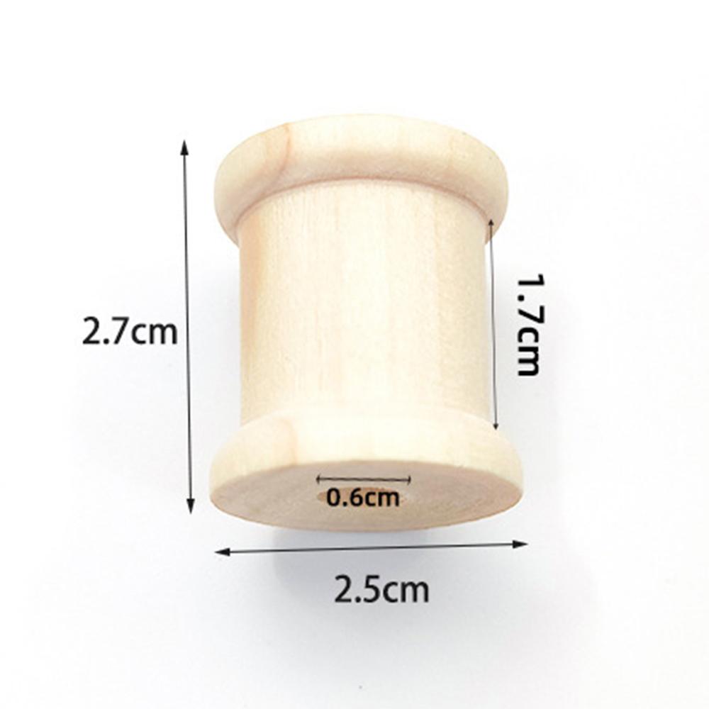 100/50/20/10/5 Pcs Wooden Bobbins Empty Thread Spools For Twine Wire Ribbons Reel Spool Sewing Accessories Tools DIY Wood Crafts