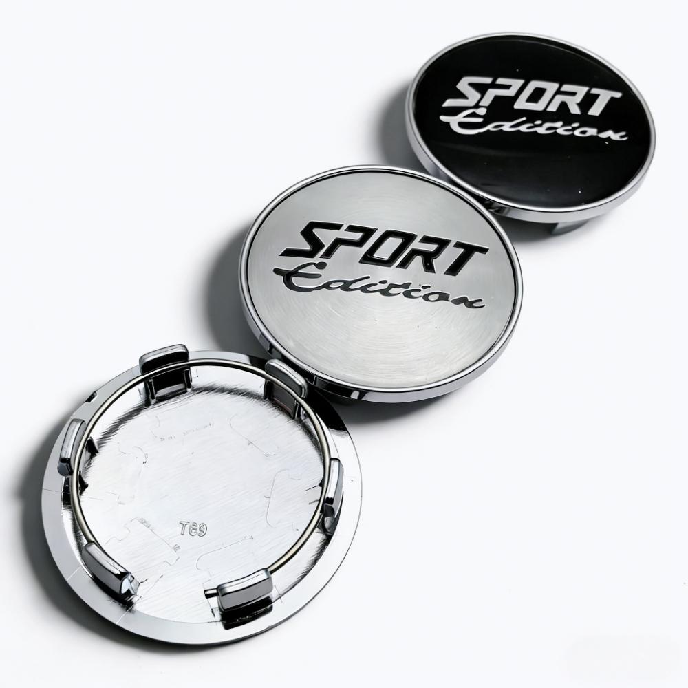 4pcs 69mm ( Clips 56mm ) Sport Edition Logo Emblem Badge Car Wheel Center Caps Rim Hubcaps Wheel Hub Dust Cover Car Accessories