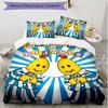 3-teiliges Bettbezug-Set (1 * Bettbezug + 2 * Kissenbezug, ohne Kern), Bananas in Pyjamas Aufdruck Weiches Ganzjahres-Bettwäscheset, Heim-Schlafzimmer-Dekoration Geschenk