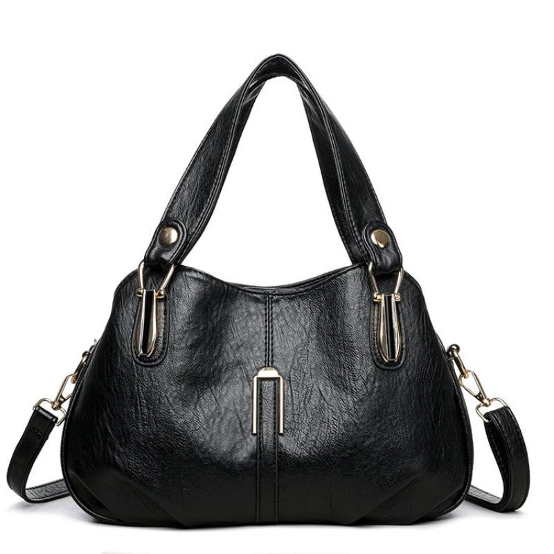Women's Textured Leather Top-Handle Bag Stylish Crossbody Bag