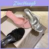 French Mules Slip On Shoes With Pu Upper And Pointed Toe For Casual Wear