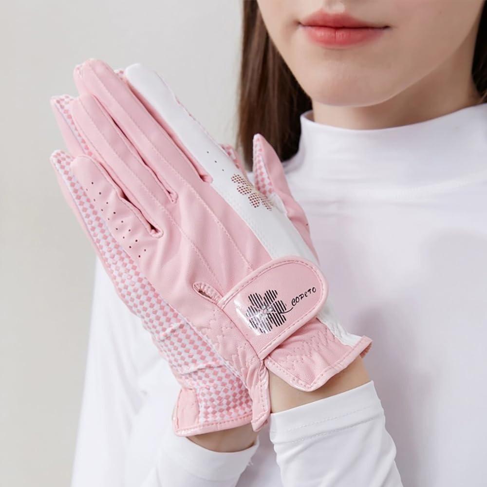 A Pair Enhanced Grip Golf Gloves Anti-slip Ladies Golf Gloves Golf Accessories  for All Weather 22