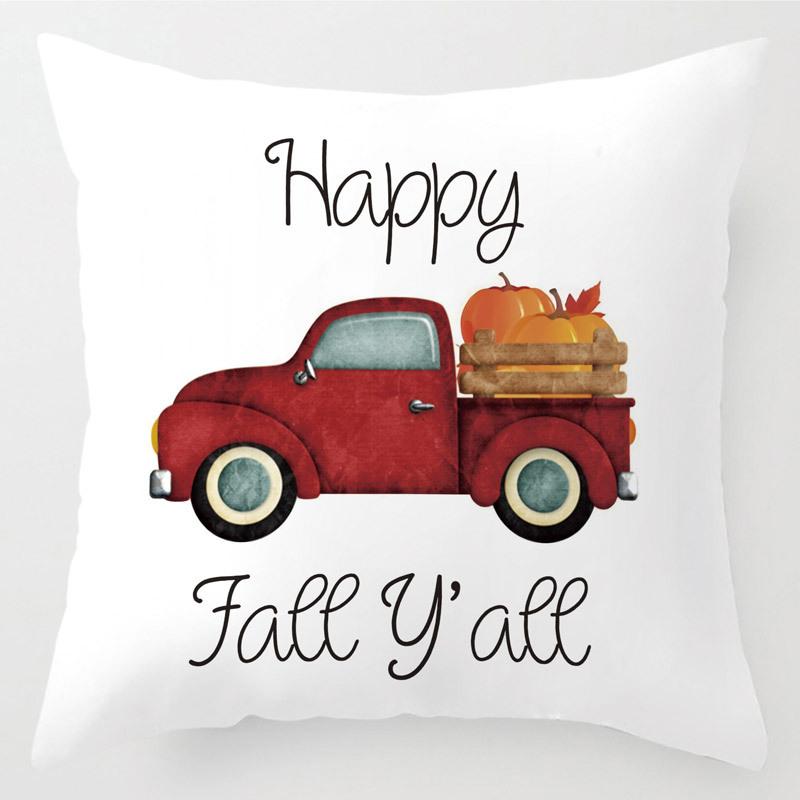 Thanksgiving Pillow Cover, Linen Peach Skin Cushion Cover, Home Sofa Cover, Cushion Waist Pillow, Linen Pillow