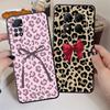 Creative Leopard Print Bow Phone Cover Case for Xiaomi Redmi Note 14 A1 12C 13C 14C A3 12 11 13 Pro Plus A4 A5 K80 9 8 7 10 A2